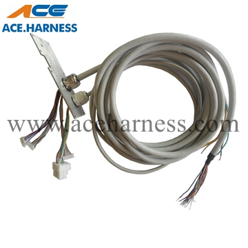 ACE0301-9 Customize design control cable with M16 brass gland and M12 nylon gland